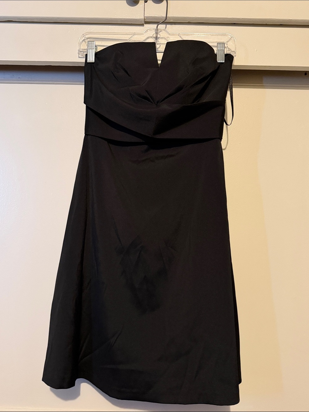 White House Black Market Strapless Black A-Line Dress with Sweetheart Neckline